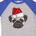 thumbnail image 4 of Inktastic Christmas Pug Dog Santa Boys or Girls Toddler T-Shirt, 4 of 5