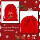 thumbnail image 3 of 5 pc Christmas Bags with Drawstrings Christmas Goody Gift Bags,for Christmas Wedding Favors, Candy Bags, Party Favors, 3 of 3
