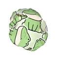 thumbnail image 2 of Easygdp Cute Crocodile Shower Caps for Women, Double Waterproof Layers Shower Cap, Quick Drying Bath Hair Cap Reusable, 2 of 9