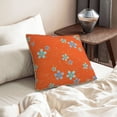 thumbnail image 5 of ZNDUO Throw Pillow, 18"x18" Bed Pillow and Couch Pillows - Indoor Decorative Pillows，Orange Flower Flowers Throw Pillow, 5 of 8