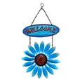 thumbnail image 2 of Flor colgante de pared de hierro metálico, cartel de bienvenida para puerta dentera, licencia de porche, casa de vacaciones, hogar, exterior, decoració Azul perfecl Cartel de bienvenida, 2 of 8