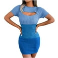 thumbnail image 2 of ZHUGeLI casual dresses for women Women's Sexy Cut-Out Color Blocking Sleeveless Round-Neck Button Waist Retraction Dress Belted Ruffle Hem A-Line Flowy Midi Dresses, 2 of 5
