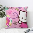 thumbnail image 6 of Hello Kitty Pillow Cover, Square Throw Pillow Cases For Couch Sofa Bed Living Room,Home Decorative, 16"X16", 6 of 9
