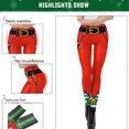 thumbnail image 6 of gakvbuo Winter Leggings For Women Tight Thermal Pants Sweatpants For Women Sexy Christmas Leggings Skinny Jingle Bell Printed High Waist Stretchy Tights Trouser Yoga Pants, 6 of 8