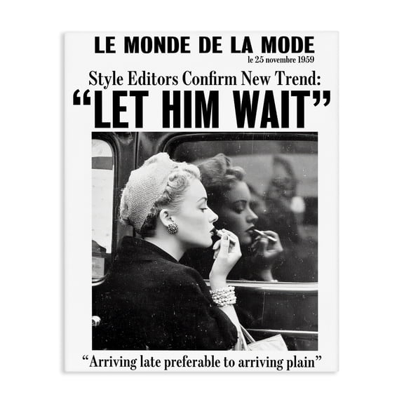 Stupell Industries Eclectic Let Him Wait Advice Canvas Art, 16 x 20, by Annabelle Hall