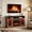 Rustic Brown, variant on Spaco White 58 Inch Fireplace TV Stand with LED Lights, Fireplace Entertainment Center with Storage Cabinets for TVs up to 65 Inch