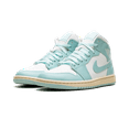 thumbnail image 2 of Jordan WOMENS AIR JORDAN 1 MID WMNS "LIGHT DEW" BQ6472 132 from Stadium Goods, 2 of 8