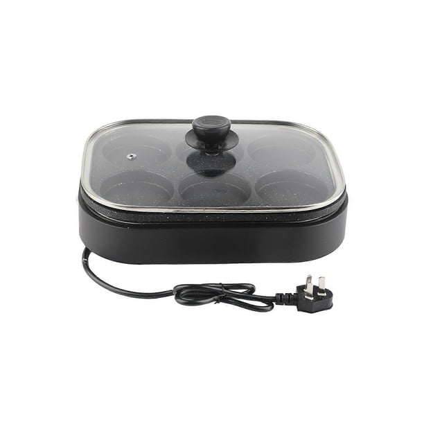 6 Hole Egg Frying Pan Nonstick Breakfast Pot Multifunctional Breakfast Maker Hamburger Machine With Pot Cover