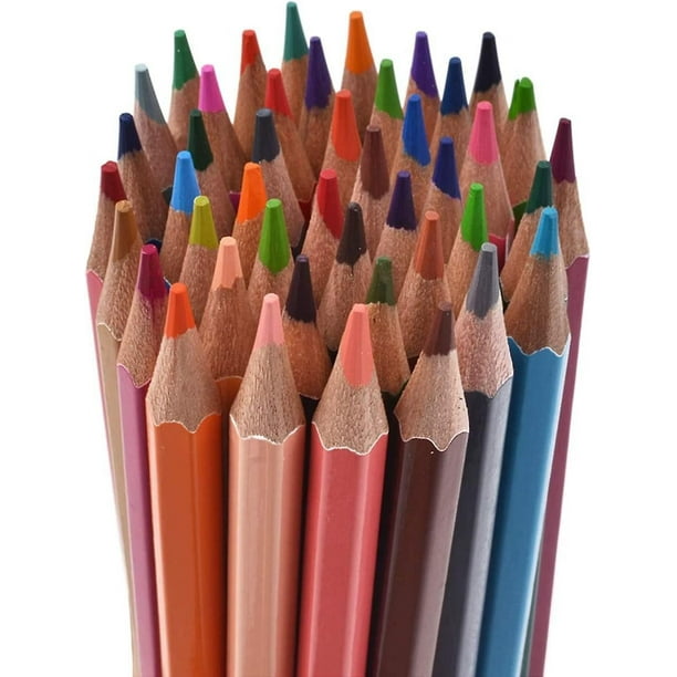 Juego de lápices de colores de 48 colores para adultos y niños, lápices de dibujo para bocetos, artes y colorear para adultos