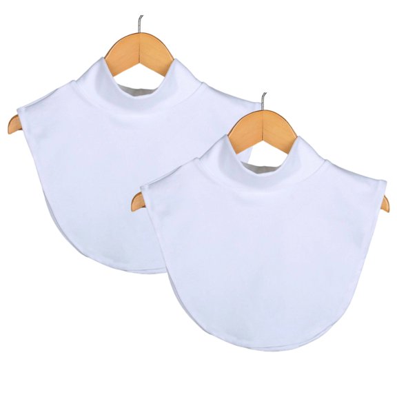 2 Pack White Fake Turtleneck Collar for Women Half Top Mock Blouse False High Warmer Turtle Necks for Women