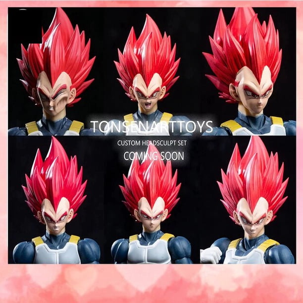 Figuras de acción de Dragon Ball Z, accesorios de cabeza de Majin Vegeta, modelo de figura de Anime indomable Shf, juguetes de muñeca, Tonsen Arttoys