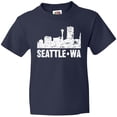 thumbnail image 3 of Inktastic Seattle Skyline Grunge Youth T-Shirt, 3 of 5