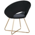 thumbnail image 2 of Duhome Elegant Lifestyle Accent Chair with Gold Metal Legs Modern Velvet Vanity Chair for Living Room Bedroom Black, 2 of 5
