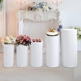thumbnail image 2 of Kuntesetty 5Pcs Cylinder Plinth Stand Covers Soft for Holidays Birthday Banquet White, 2 of 9