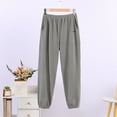 thumbnail image 2 of Tnhcen Women's Fleece Pajama Pants Thermal Sleepwear Brushed Flannel Lounge Pants Elastic Waist Home Wear Soft Comfortable Pants M-2XL Gray, 2 of 3