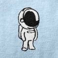 thumbnail image 2 of Dalix Astronaut Embroidered Mens Tee Cotton Casual Short Sleeve Crewneck Soft Fit in Baby Blue M Medium, 2 of 5