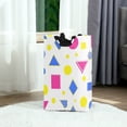 thumbnail image 6 of Yayeee Freestanding Laundry Hamper with Handle Collapsible Large Storage Basket for Clothes, Yellow Retro Round, 6 of 7