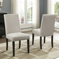 thumbnail image 6 of Roundhill Furniture Nuevo 5-Piece Round Dining Set, Pedestal Dining Table with 4 Chairs, Tan, 6 of 12
