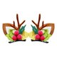 thumbnail image 1 of Bonitos pasadores de renos navideños para niñas: material de tela suave, hebillas resistentes, diseño de cuernos y bayas para fiestas navideñas, sesiones fotográficas y regalos, 1 of 5