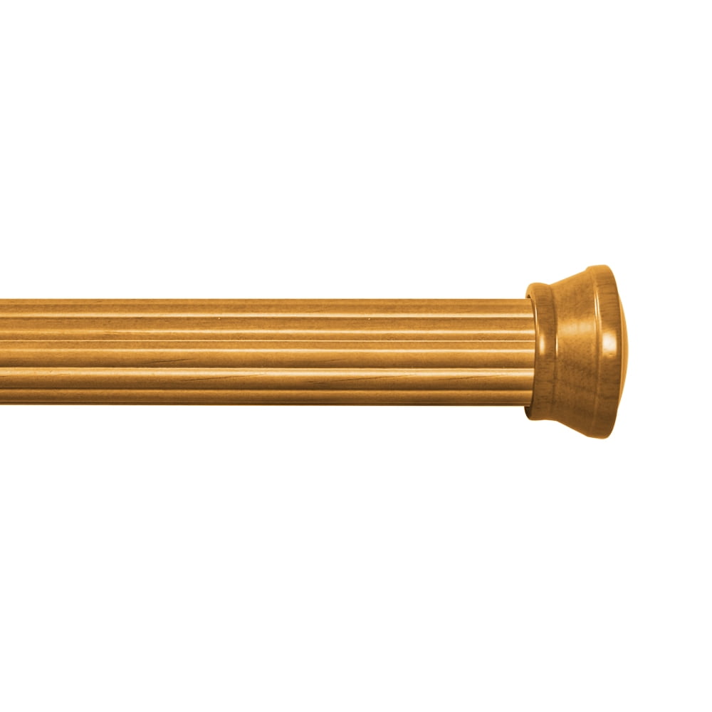 Wood End Cap Finials in Heritage Oak for 1-3/8" Wood Pole (2-Pack)