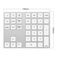thumbnail image 3 of TFixol 2-in-1 BT Keyboard USB-C 3.1 HUB Features 34-key Wireless Numeric Keypad with Two Extended USB3.0 Interfaces Silver, 3 of 8