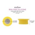 thumbnail image 4 of Drink Tops Ventilated Bottle Covers, 2 Pack, Purple/Yellow - BPA-Free Silicone Wine Bottle Covers to Protect Wine From Outdoor Elements - Stainless Steel Screen Insert Allows for Wine Breathability, 4 of 6