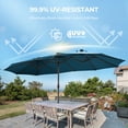 thumbnail image 5 of 15ft Patio Umbrella with Light and Base Included, Double Sided Outdoor Large Rectangular Patio Umbrella with Crank Handle, for Lawn Garden,Home,Outdoor Activities, 5 of 8