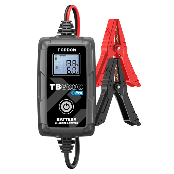 Topdon TB6000Pro - 2-in-1 6A Battery Charger & Battery Tester with App