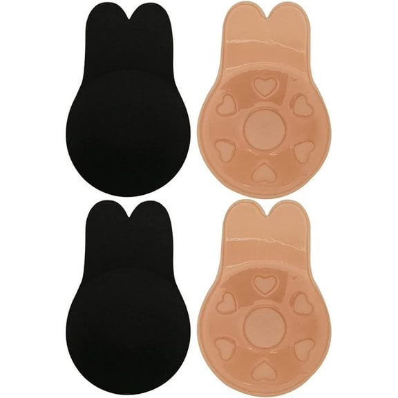 2 Pairs Nomorthan Invisible Lifting Bra, Strapless Sticky Bra, Breast Lift Strapless Backless Push Up Adhesive Bra