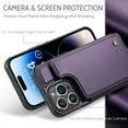 thumbnail image 2 of ShieldPlus for iPhone 16 Pro Max Case Wallet with RFID Blocking Card Holder, Premium PU Leather Durable Kickstand Case for iPhone 16 Pro Max,Purple, 2 of 9