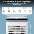 thumbnail image 5 of 3 in 1 Portable Evaporative Cooler,720R,Indoor,Outdoor,461CFM Air Cooler with remote,Copper motor,5.28 Gal Water Tank & Scroll Casters, 4 Ice Packs,12H timer settings，Gray + White, 5 of 9
