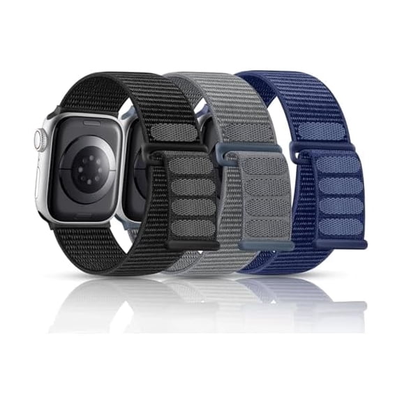 can Sport Nylon Band Compatible with Apple Watch Bands for Men Women 46mm 44mm 45mm 42mm 49mm 38mm 40mm 41mm, Soft Breathable Fabric Braided Strap for iWatch Ultra SE Series 11 10 9 8 7 6 5 4 3 2 1