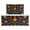 Black, Green and Red, variant on White and Pink Bohemian Styled Pattern Anti-Slip Kitchen Floor Mat, 30x17in+47x17in Runner Rug with Dot Backing for Sink, Stove, Laundry Room & Entryway