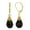 Jet Black, variant on 1928 Jewelry Emerald Green Teardrop Crystal Bead Allure 14K Gold Dipped Drop Earrings