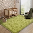thumbnail image 2 of Janvonne Grass Green 5x7 Fluffy Rugs for Living Room Bedroom,Soft Plush Fuzzy Shaggy Rugs for Kids Girls Boys Room Decor, 2 of 8