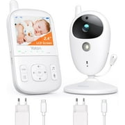 Baby Monitor, Video Baby Monitor with Camera, 2.7'' Screen, Night Vision, Temperature Monitoring, Two-Way Talk, 8 Lullaby