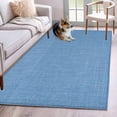 thumbnail image 3 of Rectangle Area Rug 3x5ft,Blue Vintage Linen Washable Carpet Non-Slip Runner Accent Rugs Indoor Floor Mat for Bedroom Living Room Decor,Minimalist Style, 3 of 9