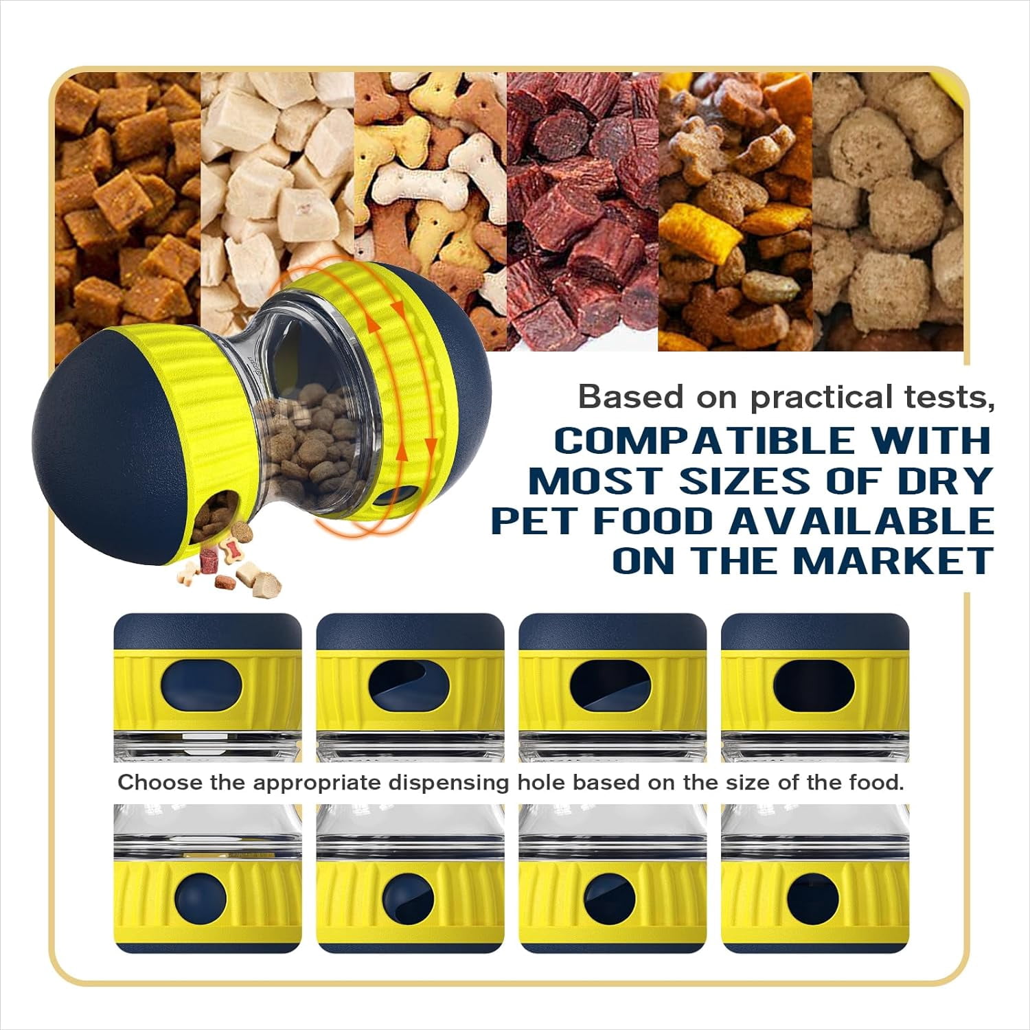 Large Size Dog Enrichment Toy for Medium/Small Dogs Treat Dispenser Ball, Puppy Food Dispensing Toys & Puzzles Slow Feeder & Mental Stimulation,Ultimate Boredom Buster
