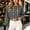 Gray, variant on Women Cropped Drawstring Hooded Sweatshirt Long Sleeve Loose Pullover Crop Hoodie Casual Sport Tops for Spring Autumn Streetwear White
