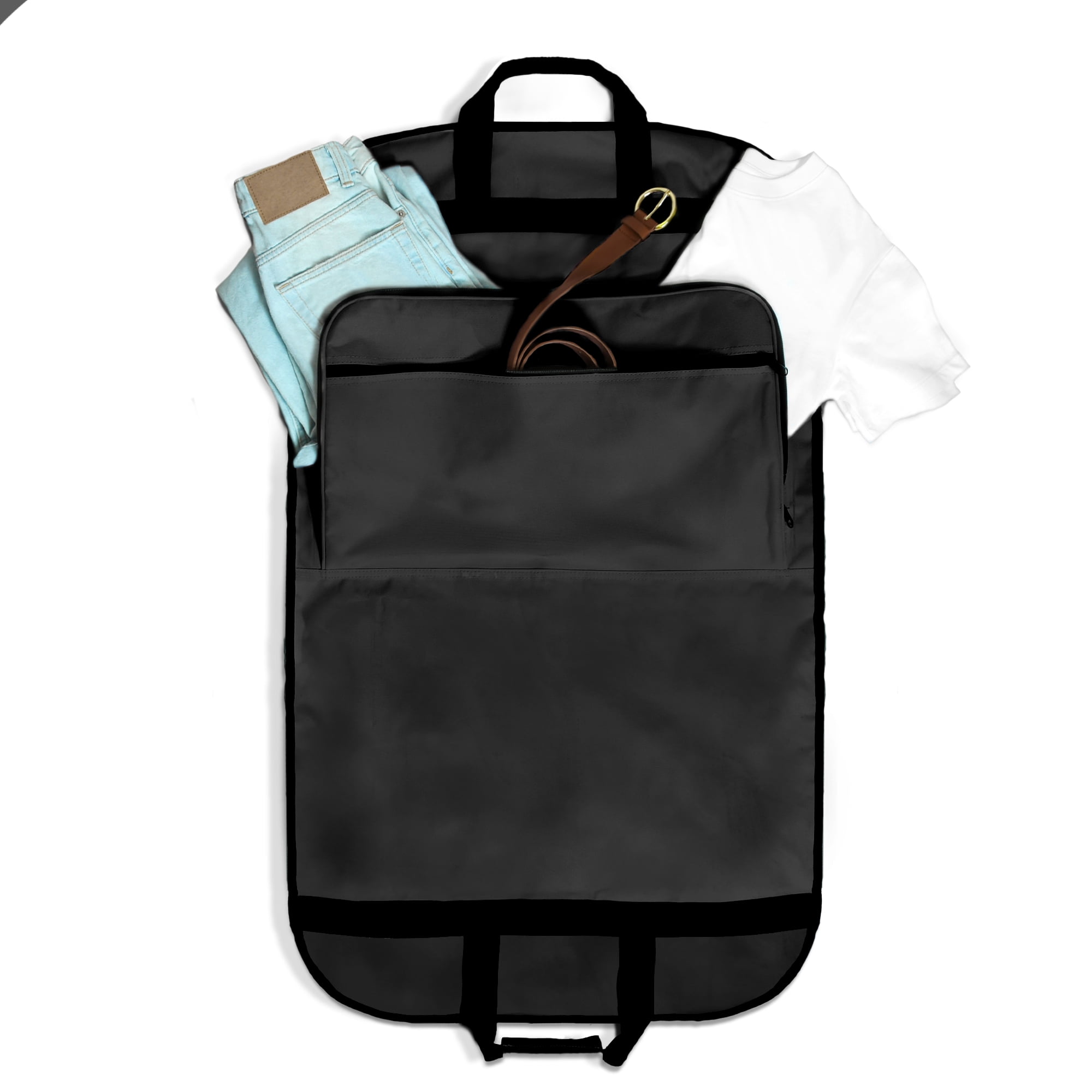 DALIX 39" Business Garment Bag Cover for Suits and Dresses Clothing Foldable w Pockets in Black