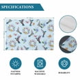 thumbnail image 6 of Blue Hummingbird Placemats Set of 12, Spring Watercolor Flowers Leaf Plant Placemats for Dining Table, Place Mats for Kitchen Tabletop, Waterproof Wipeable Dining Table Mats Set, 6 of 9