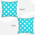 thumbnail image 3 of Haiem Aqua And White Polka Dot Print Velvet Soft Solid Decorative Square Throw Pillow Covers Set with Elegant Piping Christmas Cushion Case for Sofa Bedroom Car-20"x20", 3 of 8