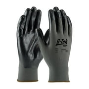 PIP G-Tek Nitrile Coated Nylon Grip Gloves, Black/Gray, Medium, 12 Pairs