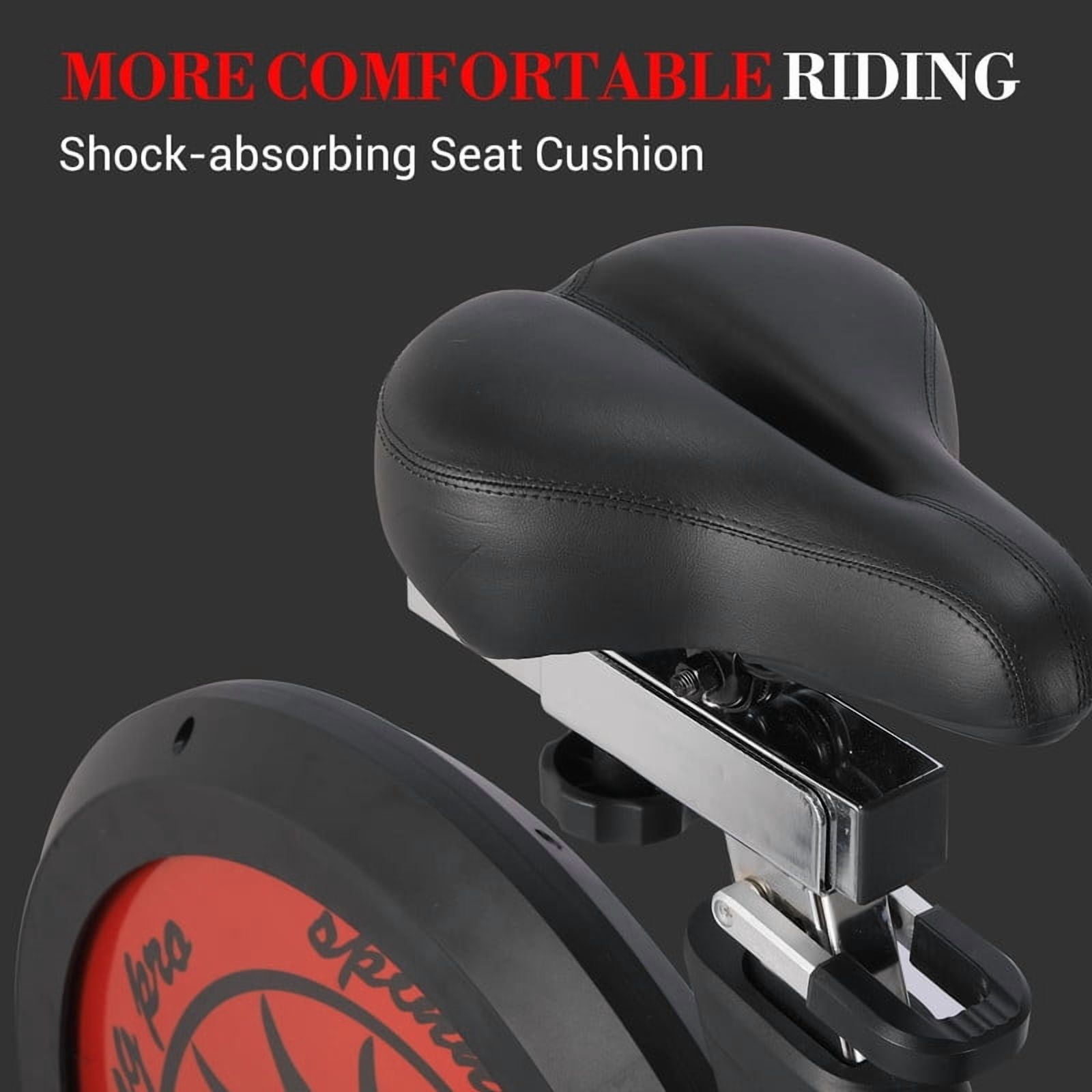 Towallmark Exercise Bike, Self Powered Indoor Cycling Bike With 32-Level Magnetic Resistance, 350 LbS Capacity Stationary Bike, Adjustable Seat Handlebars, Silent Belt Drive Fitness Bike