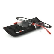 Ironman Rectangle Gunmetal Reading Glasses 1.25