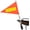 Orange, variant on Golf Cart Flag 8.6 x 11.8 Inches Orange Safety Flag with Reflective Strips and PVC Flagpole