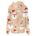 thumbnail image 7 of Lorytime Oversized Hoodies for Women Christmas Snowman Print Sweatshirt Long Sleeve Pullover Drop Shoulder Loose Tops, 7 of 7