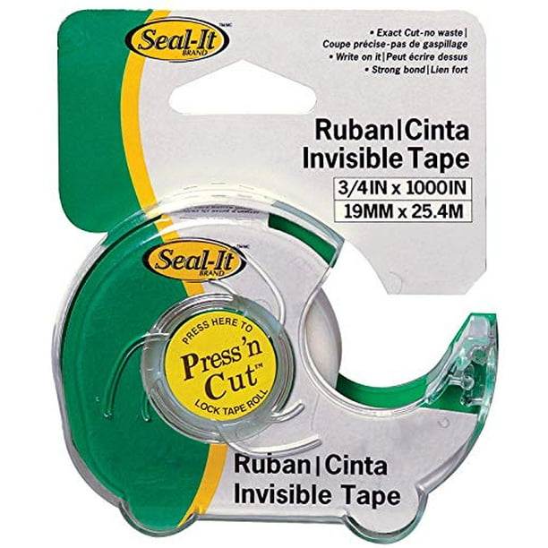 Seal-It 3/4 Pouces x 1000 Pouces, Ruban Invisible, Distributeur de Découpe à Pression