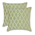 thumbnail image 5 of The HomeCentric Decorative Pillow Cases Mint Green Pack of 2, 16"x16" (40x40 cm) Velvet Handmade, Bead Embroidery & Lattice Throw Pillow Cover For Sofa, Geometric Modern Style - Mint Mesh, 5 of 5