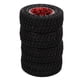 thumbnail image 4 of Estrela 4 neumáticos de goma delanteros traseros de 2.165 in con llanta de metal de 5 radios para coche Axial SCX24 1/24 RC, color rojo, 4 of 8